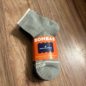 Bombas Merino Wool Blend Quarter Socks 4-Pack – Medium – Glacier Haze Mix – NWT